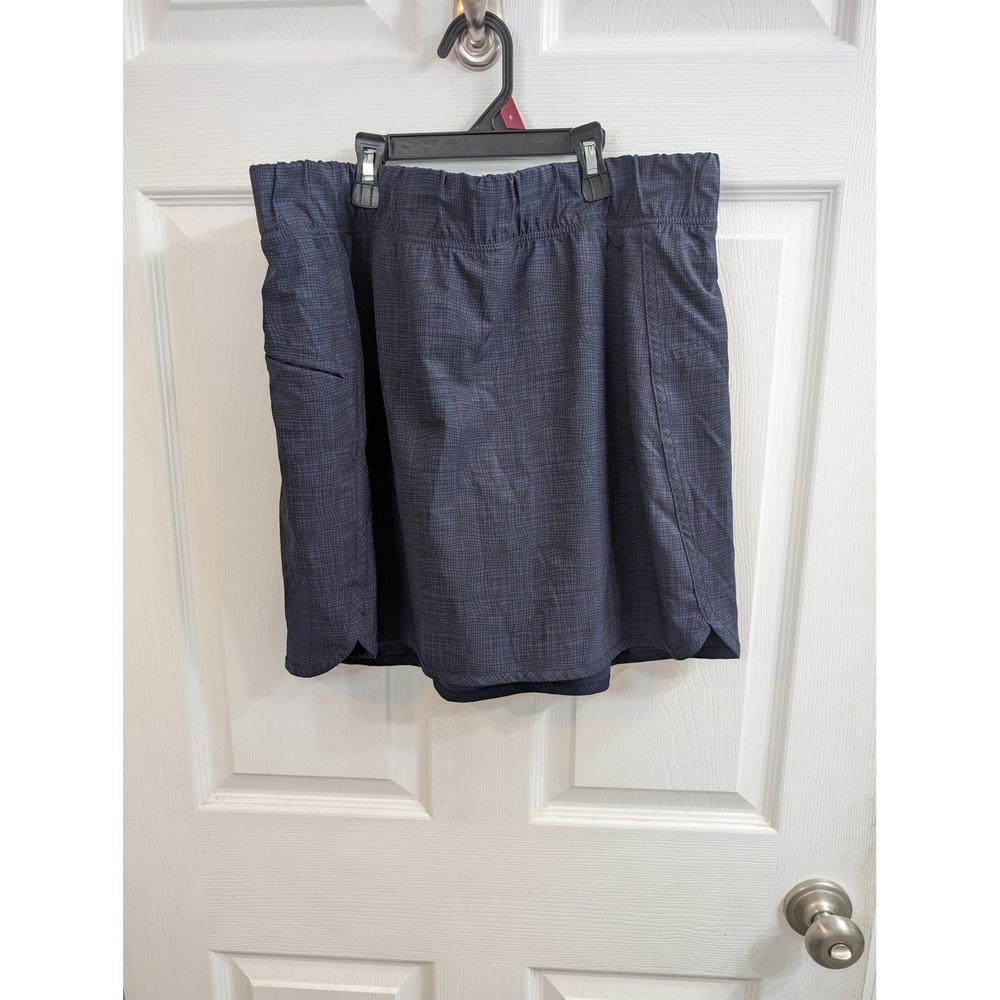 Calia Anywhere Skort Womens‎ Navy Crosshatch Mini Pockets - Size L